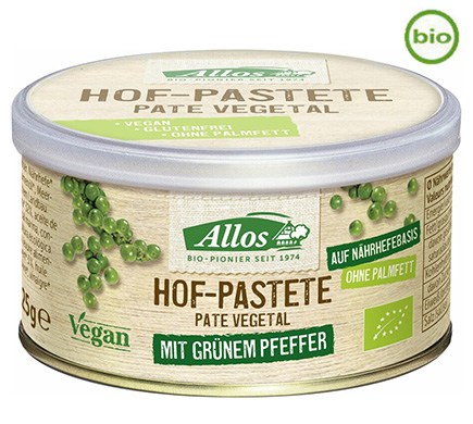 Allos Hof Paté Groene Peper BIO 125g