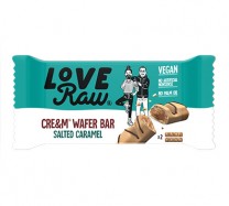LoveRaw Cream Filled Wafer Bars Salted Caramel 43g