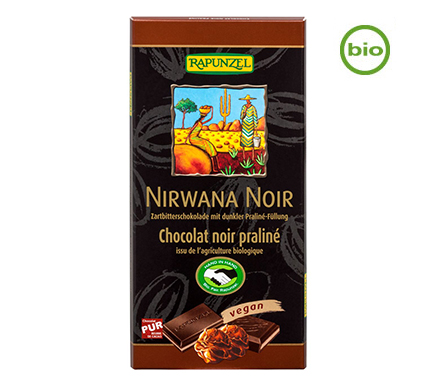 Nirvana Noir Chocolade Praliné BIO 100g